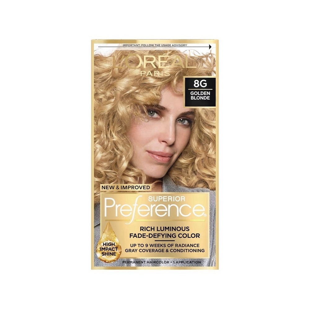 Loreal Superior Preference New & Improved Hair Color #8G Golden Blonde 1 Pack